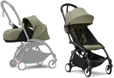 Stokke YOYO 3 Sportsovogn inkl. Newborn Pack, Olive/Black