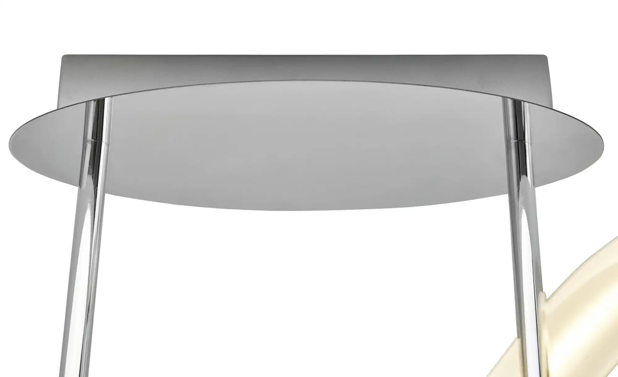Trio LED-Deckenleuchte, chrom, Acryl geschwungen