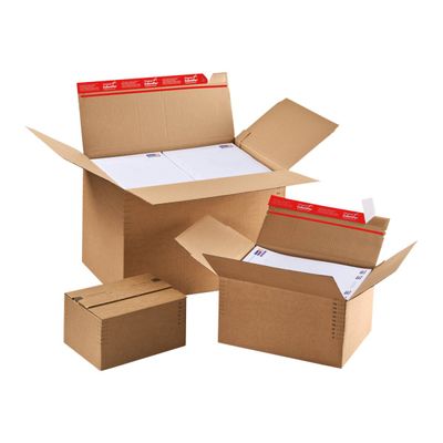 Boîtes d'expédition CP 141 - 30.4 cm x 21.6 cm x 13-22 cm - A4 - brun - Colompac