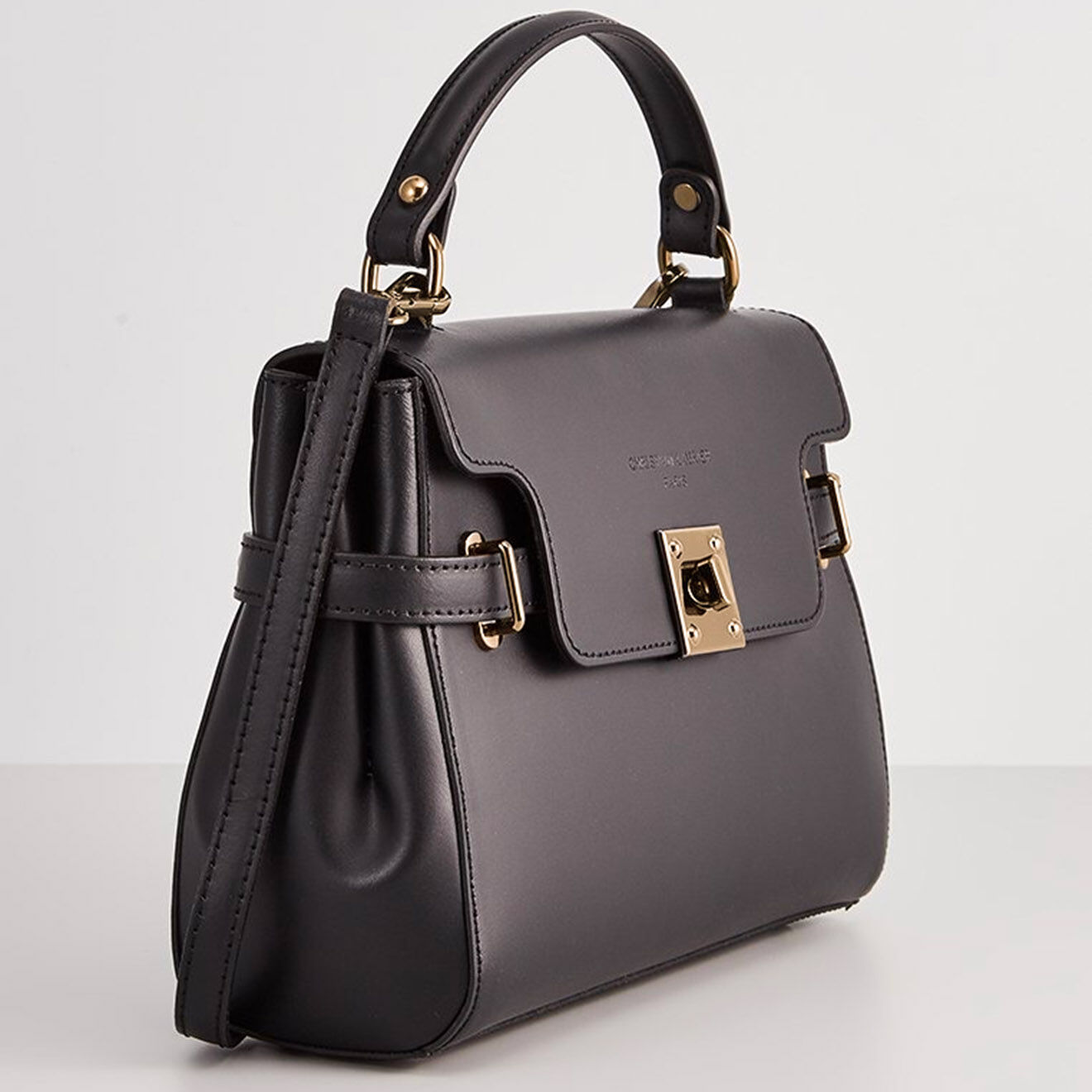Christian Laurier Sac à main en Cuir Swang noir - 28x20x11 cm