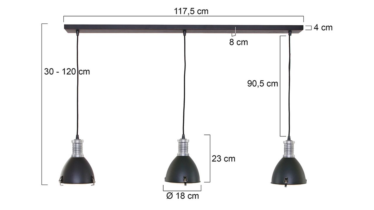 Hanglamp 1332ZW Storm B118 x D21 cm