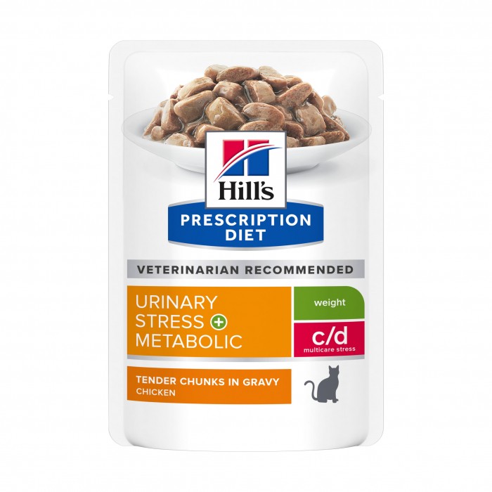 HILL'S Prescription Diet c/d Urinary Stress Mutlicare + Metabolic en Sachets - Pâtée pour chat