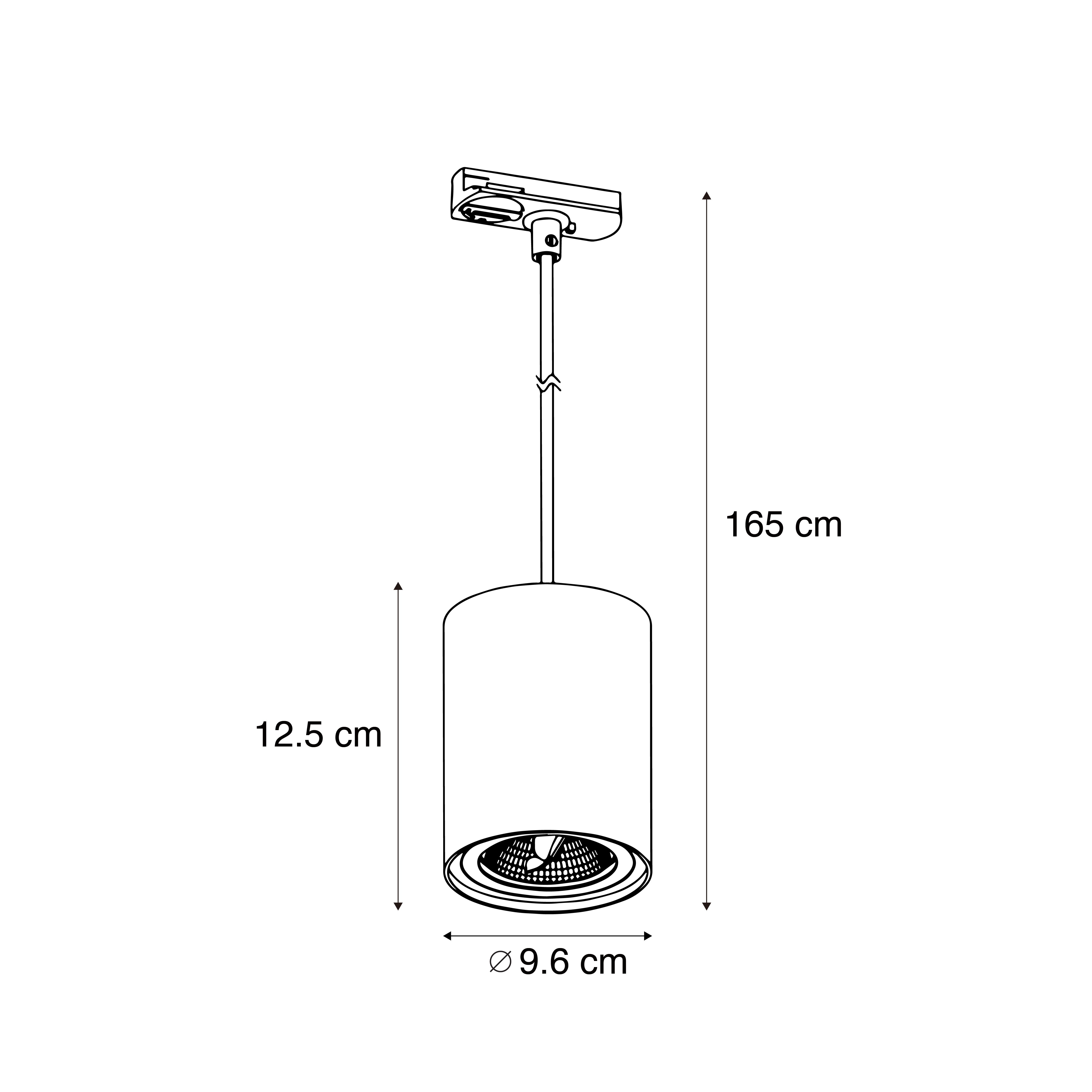 Moderne hanglamp beige met wit voor railsysteem 1-fase GU10 70mm - Iconic Holt