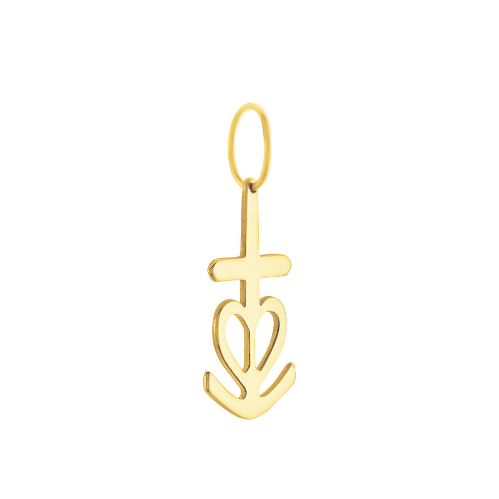 Pendentif Cobeia Croix De Camargue Or Jaune