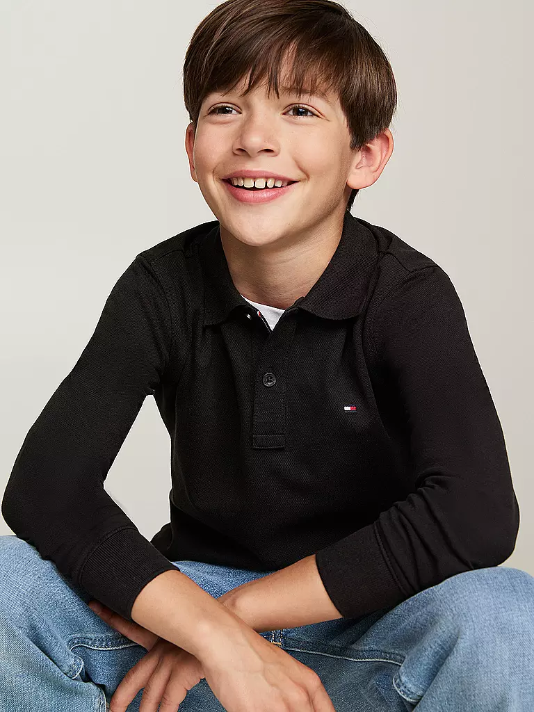 TOMMY HILFIGER Jungen Poloshirt schwarz