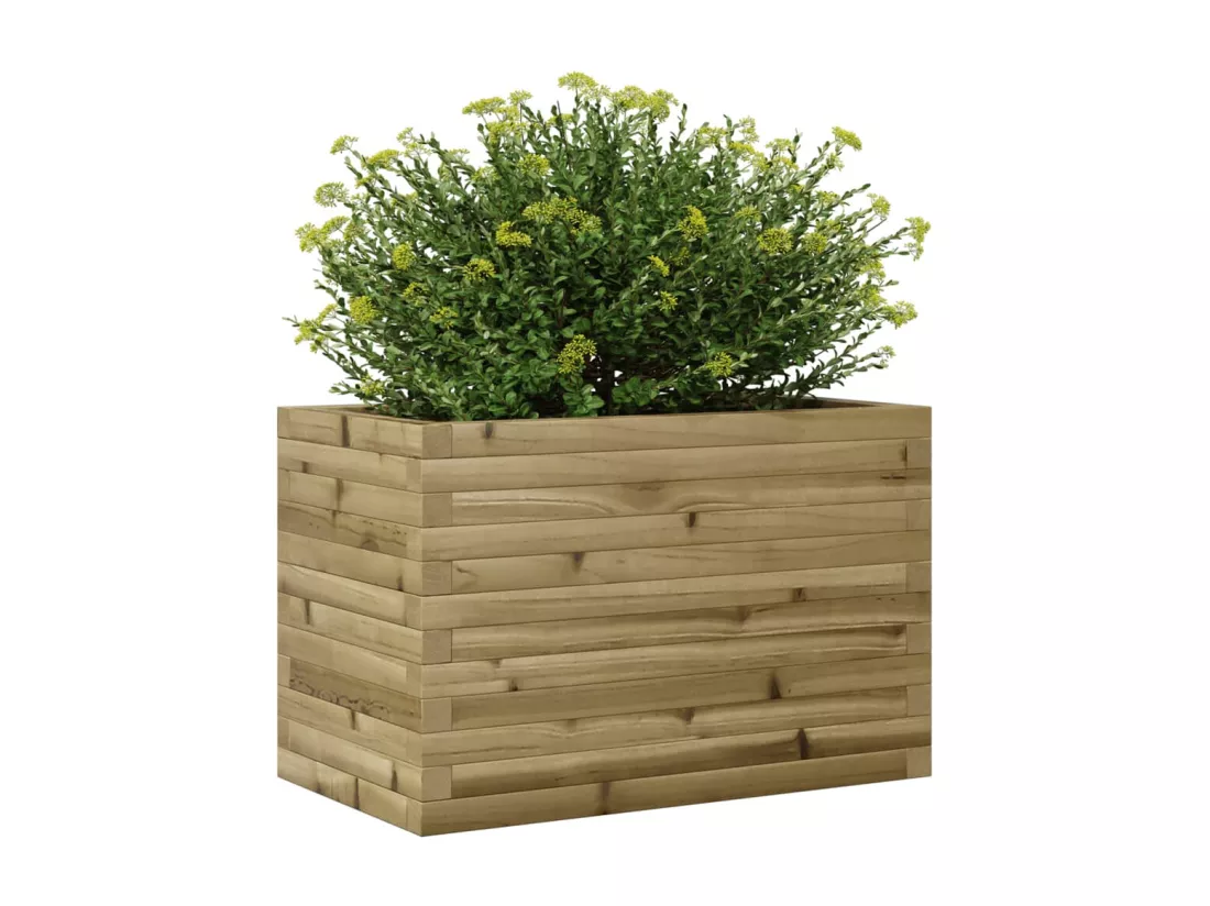Jardinière bac lit surélevé bois marron 70 x 40 x 46 cm 02_0037781