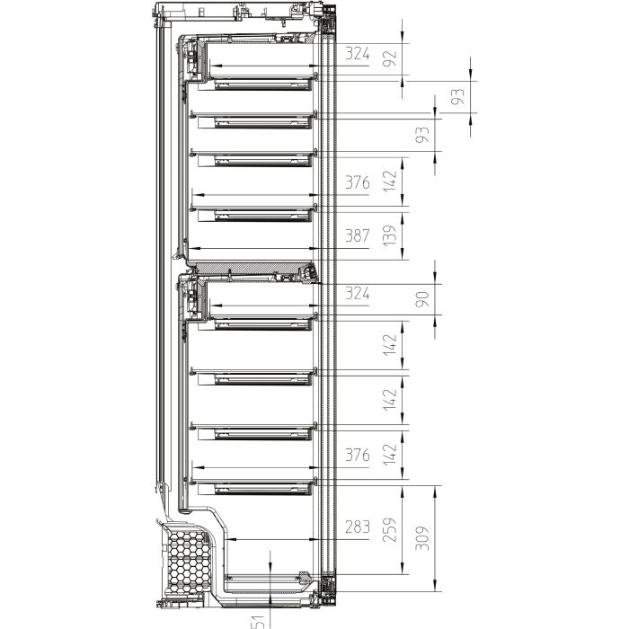 Miele Einbau-Weinschrank KWT 6722 iS-1