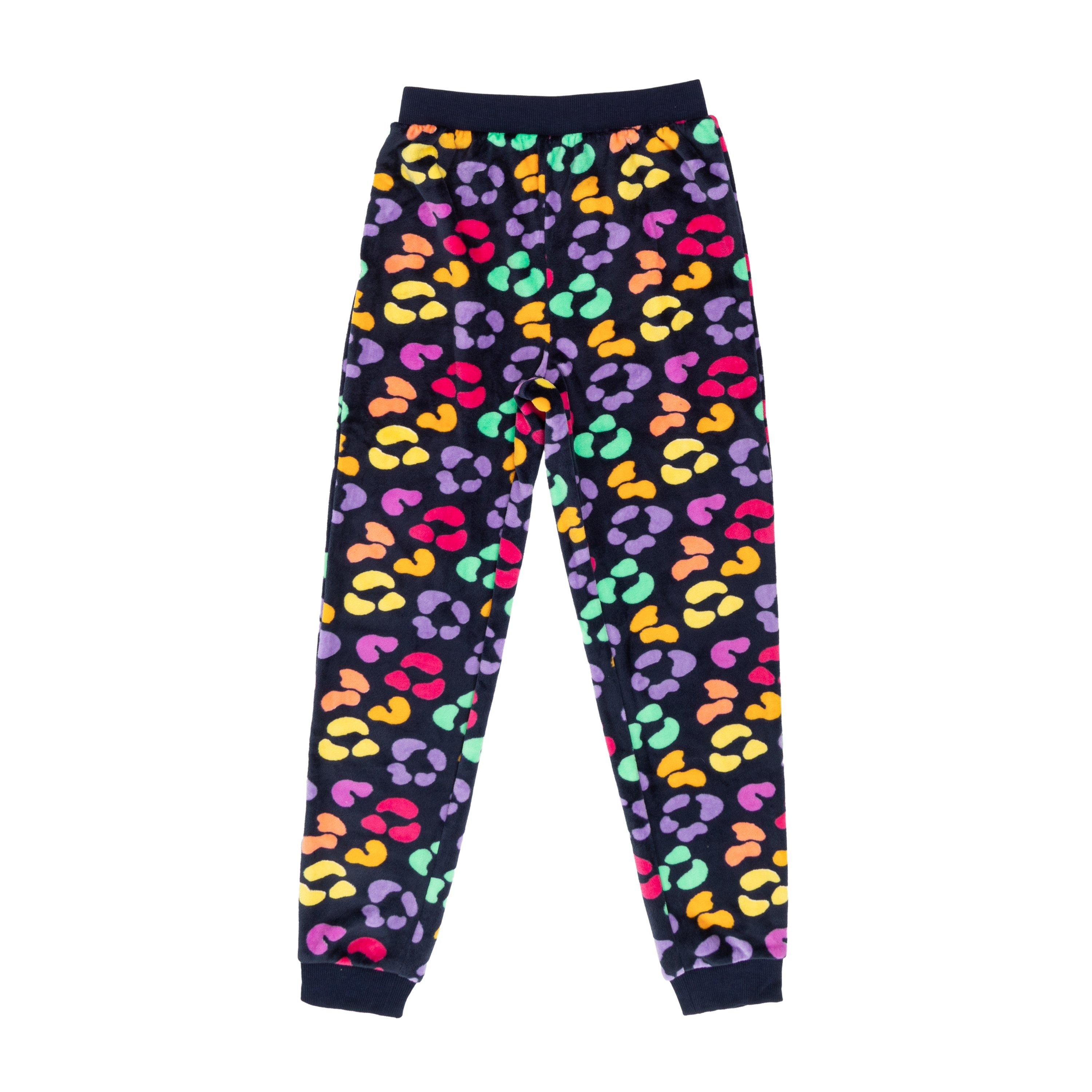 Miso Kids Girls Leopard Velour Pyjama Set