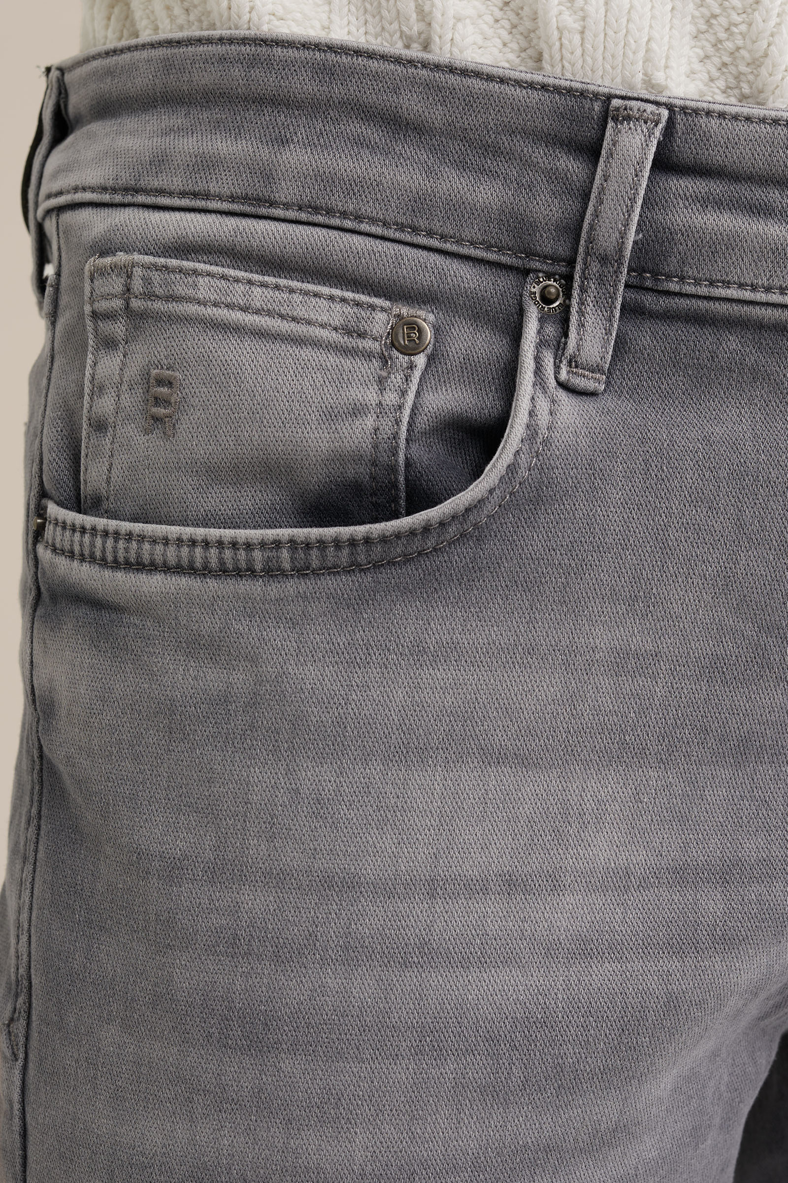 slim fit jeans van jog denim Blue Ridge Lichtgrijs