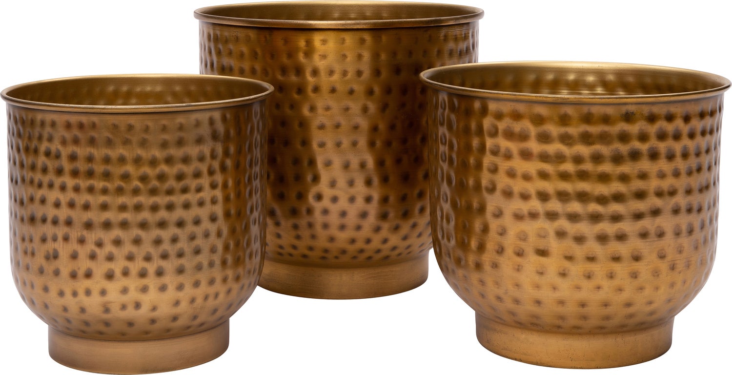 Intratuin bloempot op voet Ishara brons D 21 H 20 cm