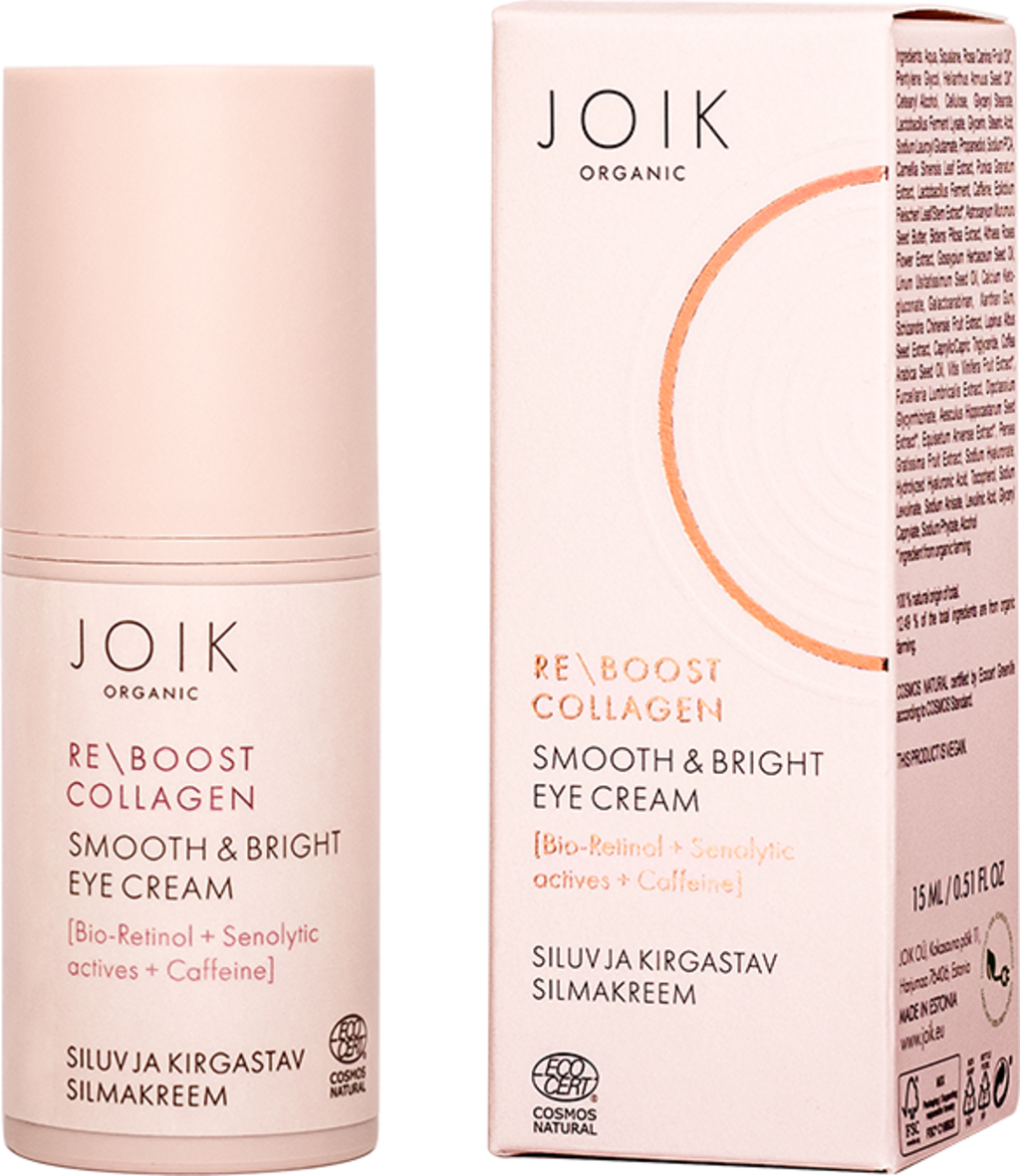 JOIK Organic  Re-Boost Collagen Smooth & Bright Eye Cream, 15 ml