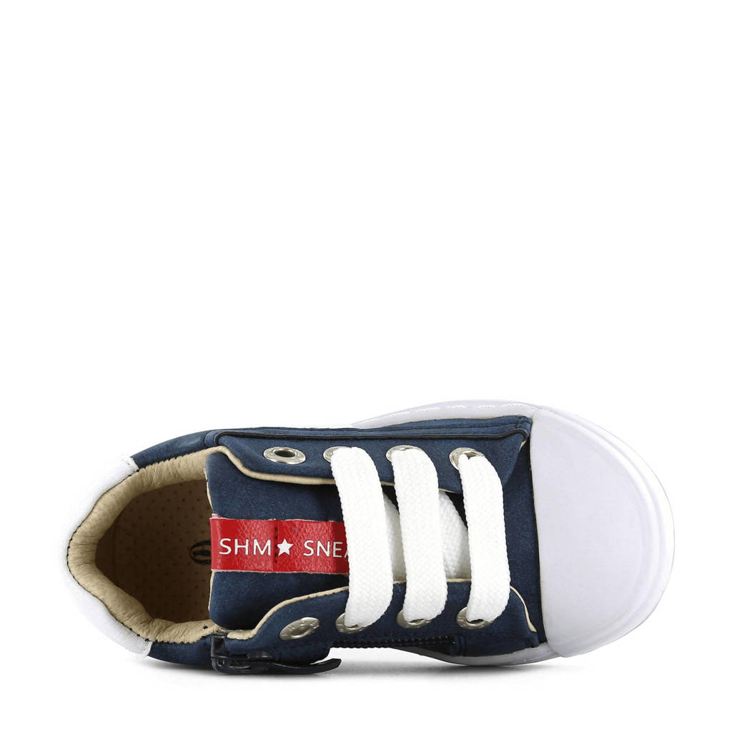 Shoesme leren sneakers donkerblauw