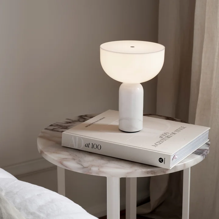 New Works - Kizu Portable LED Tischleuchte mit Akku, breccia pernice