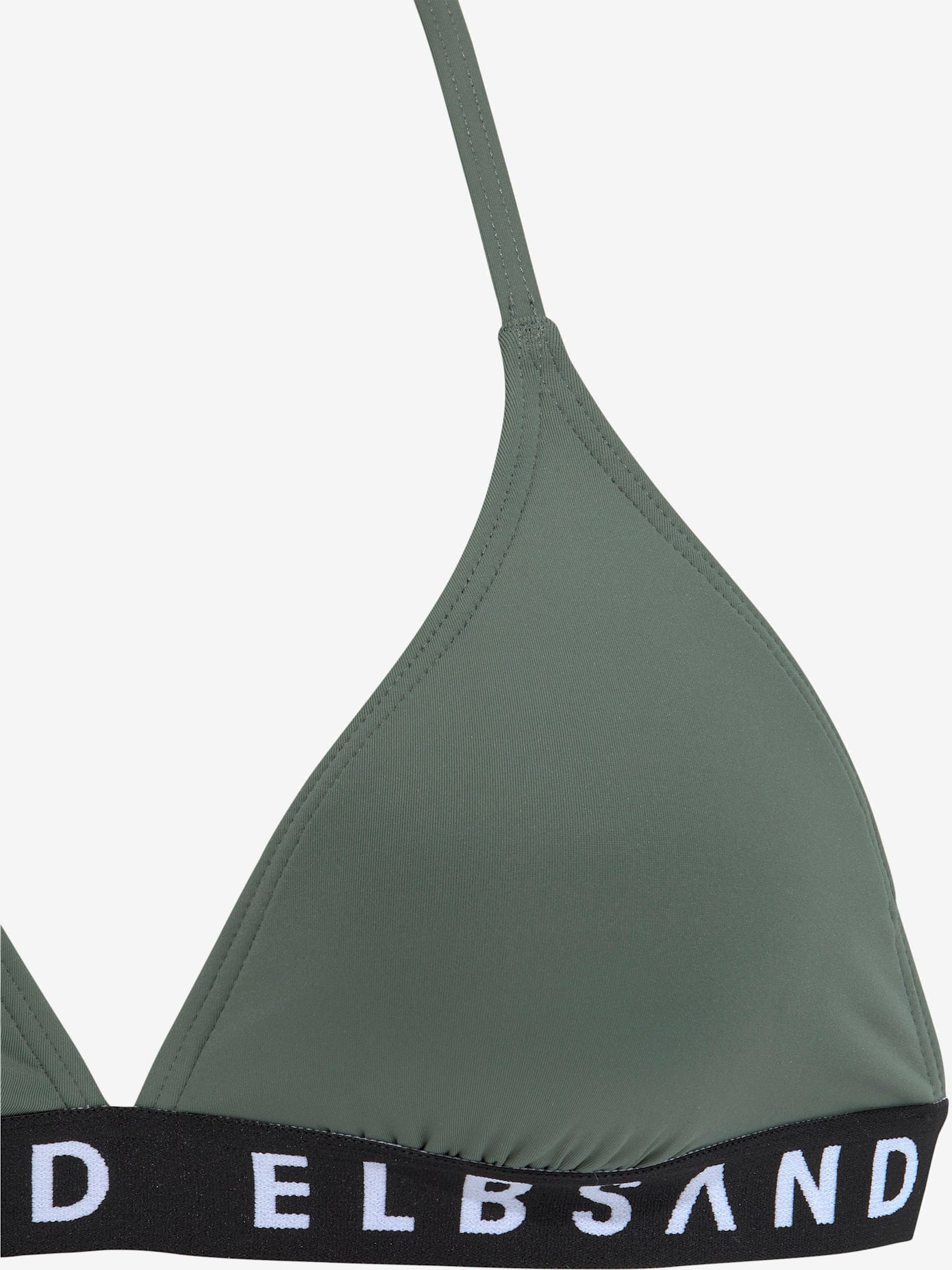 Bikini triangle ruban élastique avec marque inscrite