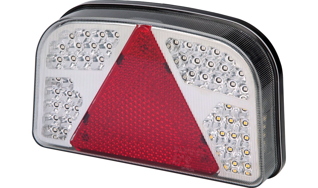 Trailerlygte LED m/trekantrefleks V 12V