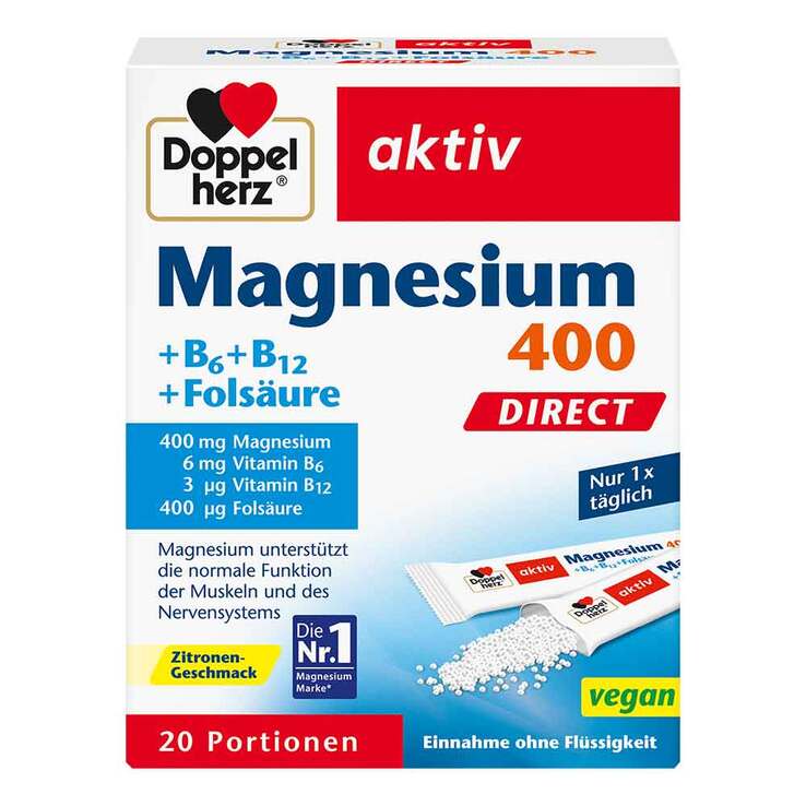 Doppelherz Magnesium+B-Vitamine direct Pellets, 20 St