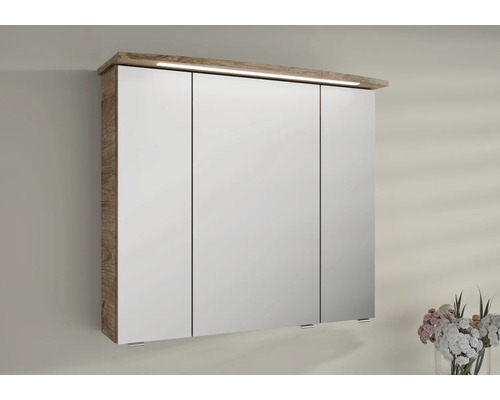 Jungborn spiegelkast VENTITRE 80 x 17 x 70,3 cm eiken ribbeck 3-deurs J850.698050
