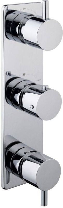 Amon Round Inbouw 3-Wegs Douchtermostaat Rond Chroom