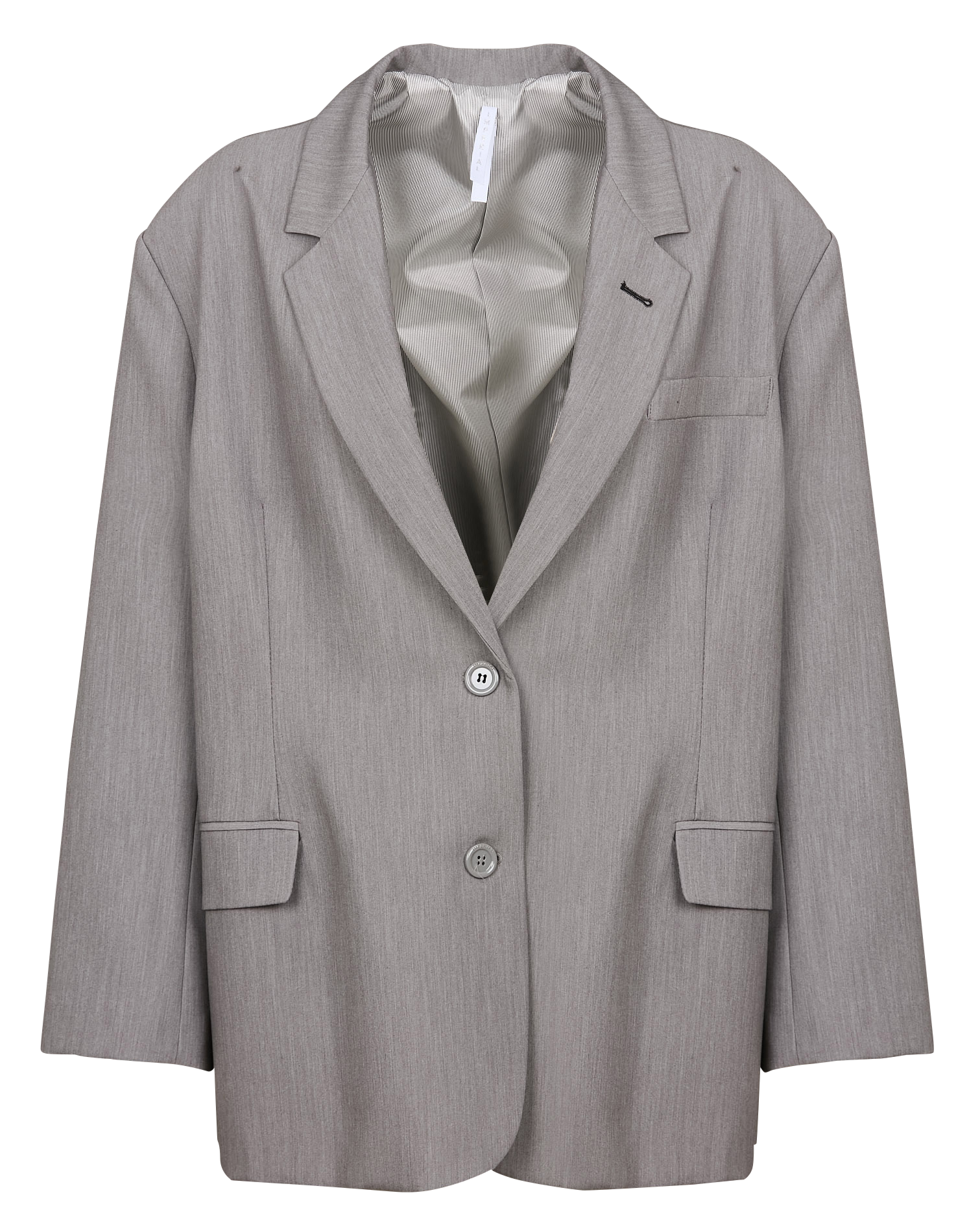 Veste oversize col tailleur| Gris