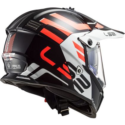 Casque LS2 MX436 - PIONEER EVO - ADVENTURER - Noir / Blanc