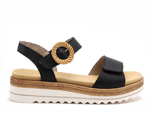 Remonte nu pieds plats femme d0q52 noir