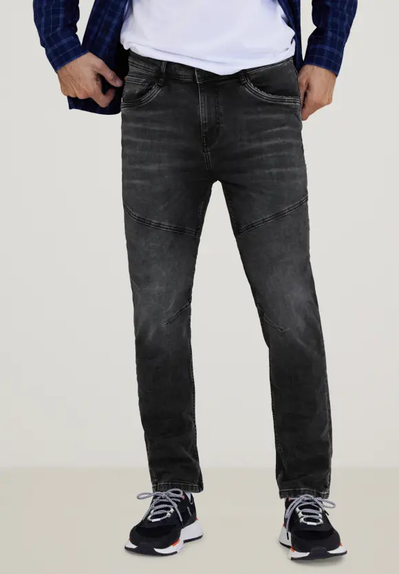 Regular Fit Jeans - black heavy random wash