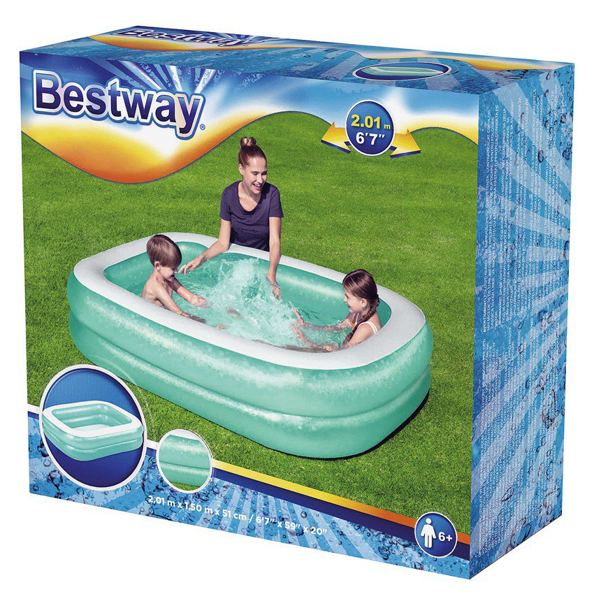 Piscine gonflable rectangulaire Bleu
