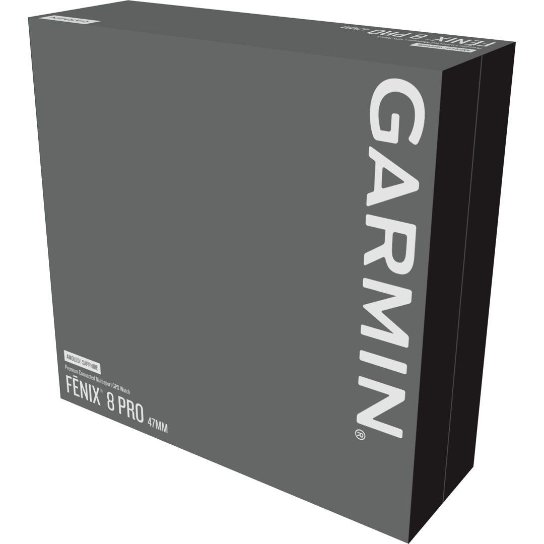 Garmin Fenix 8 Pro - 47mm AMOLED Sapphire Carbongrau / Leder braun