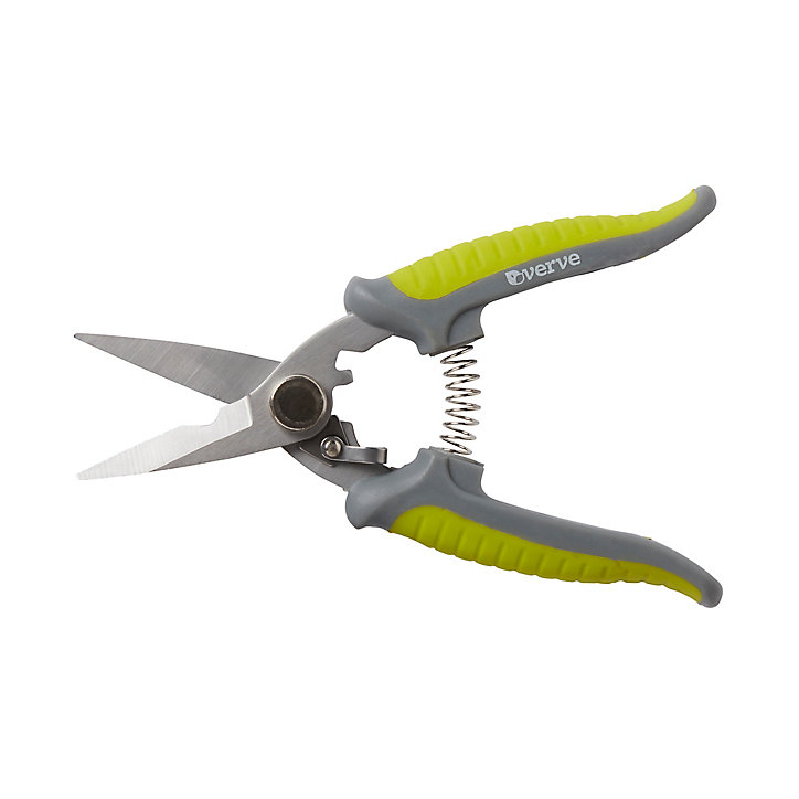 Ciseaux de jardin Verve L. 6,6 cm vert et gris