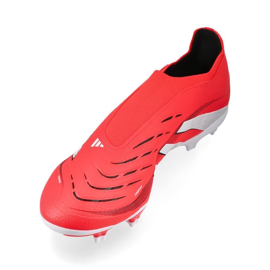 adidas Predator League Laceless FG/AG Pure Victory - Lucid Red/Blanc/Noir