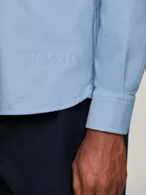 Camisa Oxford de corte regular com tingimento natural