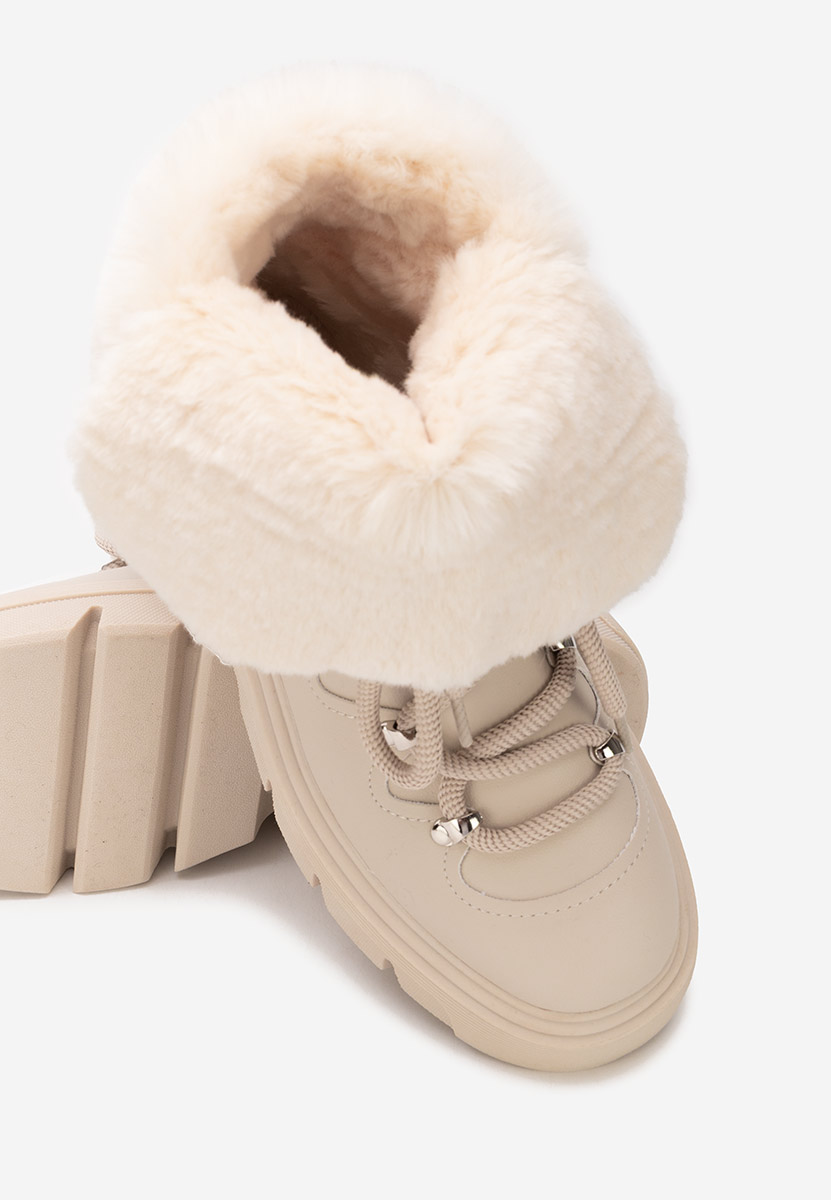 Bottines doublées femme beige Celima