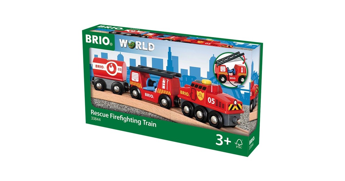 BRIOWorld - Brandweertrein Speelgoedvoertuig