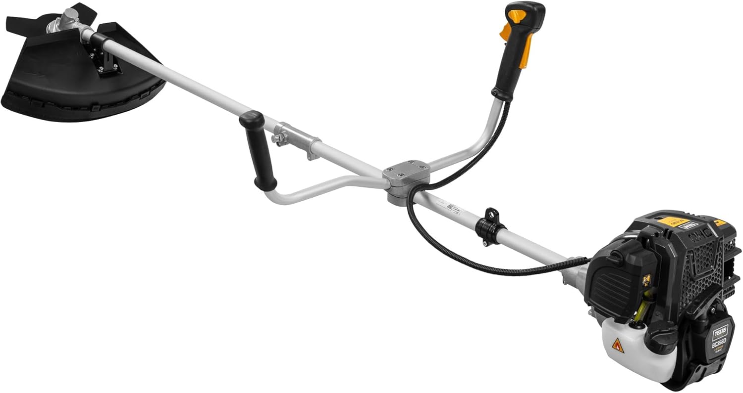 TEXAS Profi Benzin Motorsense BC358D 3in1 Rasentrimmer Freischneider Benzin 4-Takt | 35,8 CCM | 42 cm Arbeitsbreite | 8,2kg | höhenverstellbar | inklusive Tragegurt und viel Zubehör