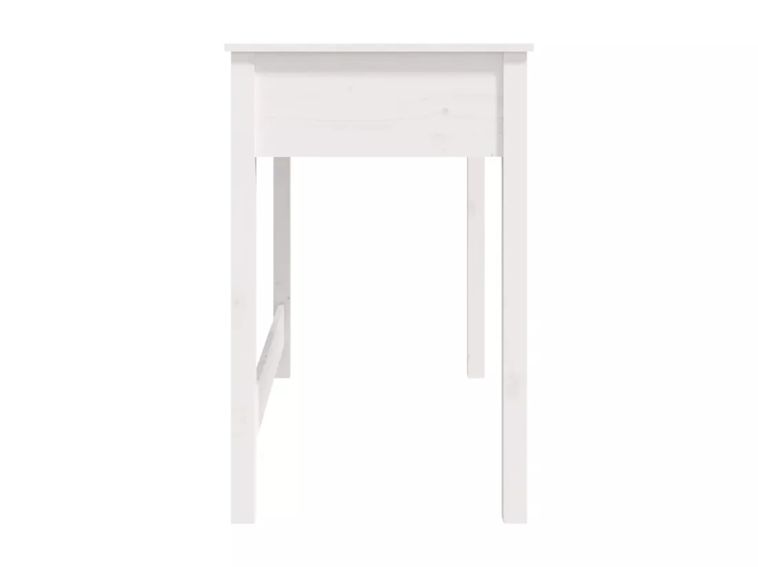Bureau avec tiroirs Blanc 100x50x78 cm Bois massif de pin