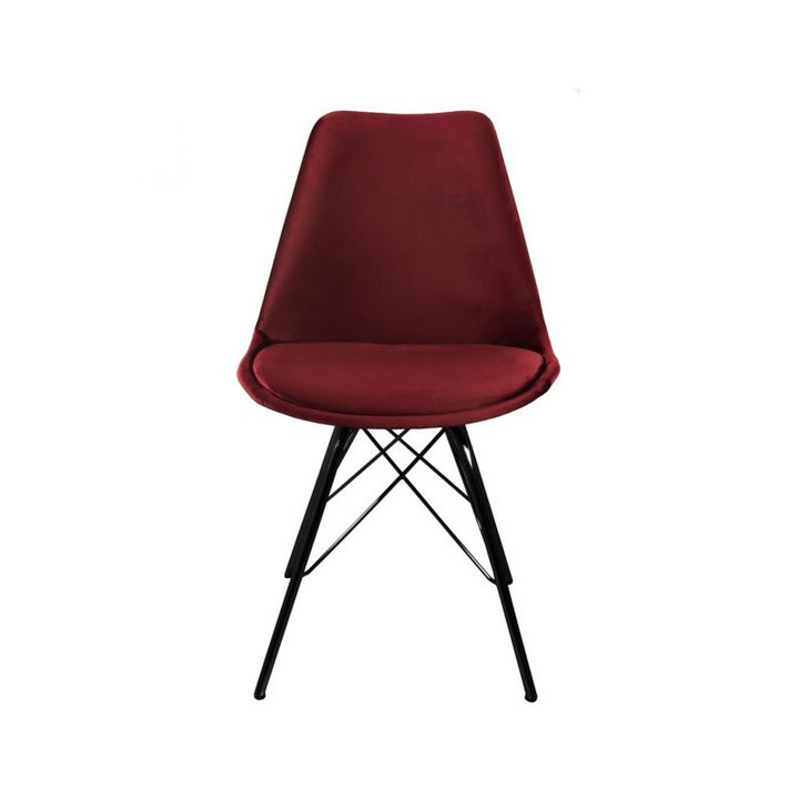 Kick collection - Stoel Velvet - Rood/Cherry