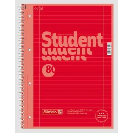BRUNNEN Collegeblock A4 red, Lin. 27
