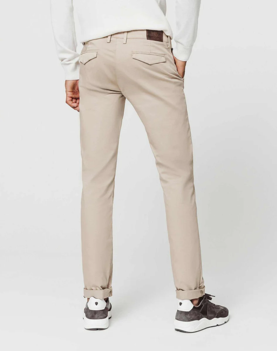 Chino satin beige clair