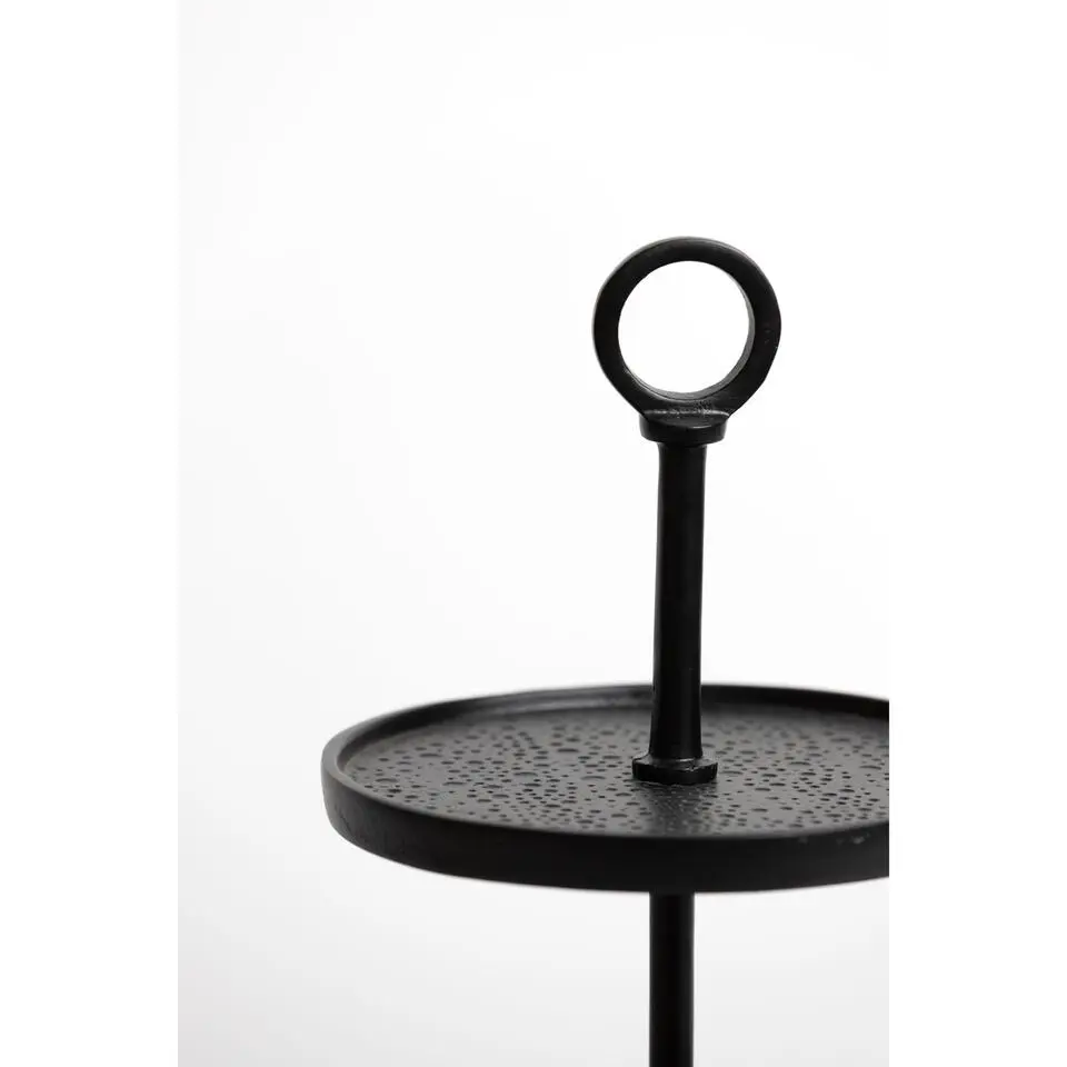 Etagère Lutek - Zwart - 2 Laags