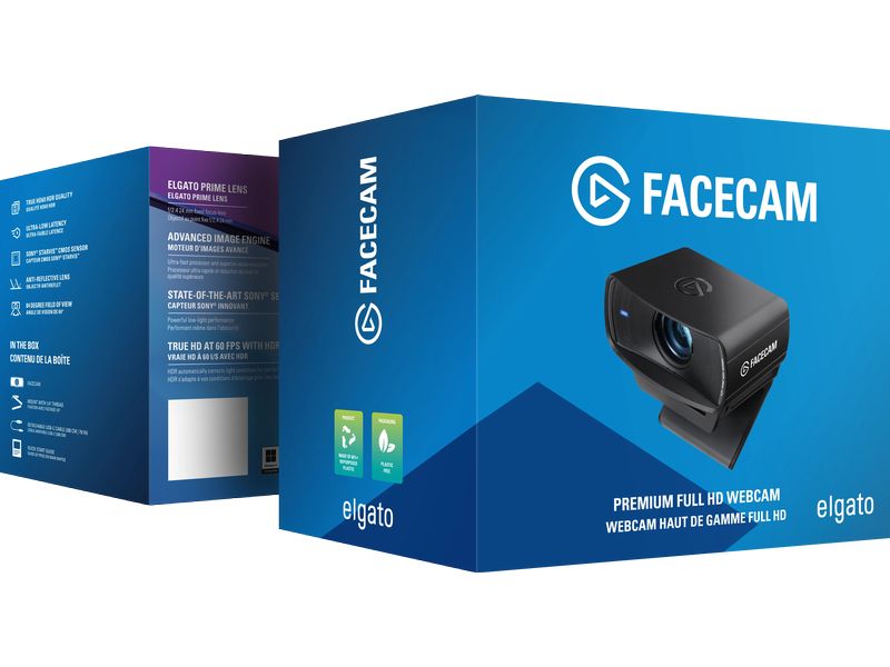 Elgato Webcam Facecam MK.2 HDR fähige Full HD-Webkamera für professionelle Leistung bei schlechten Lichtverhältnissen