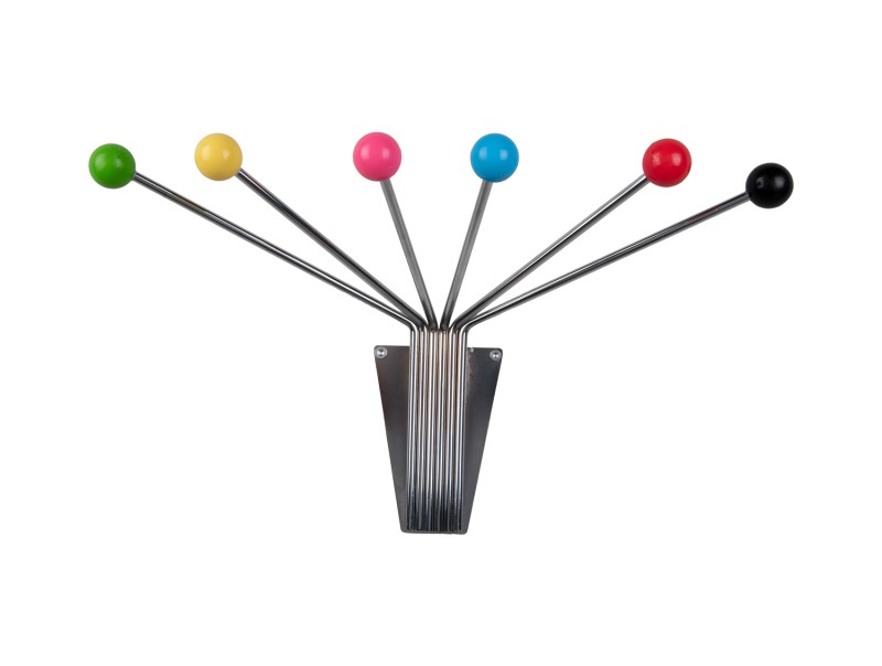 Hat Rack Neptune Chrome w. Coloured Balls Large