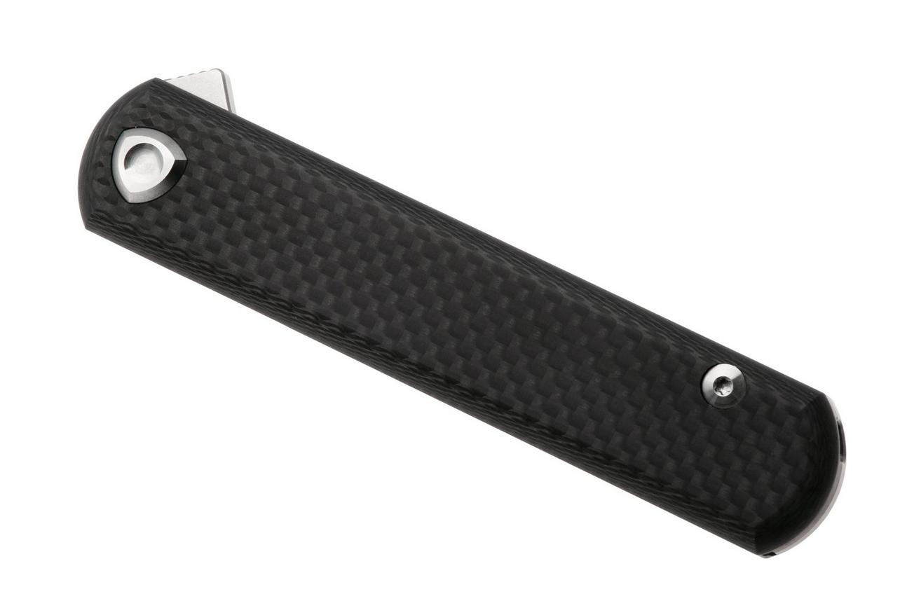 Liong Mah Tanto One, Stonewashed M390, Half Carbonfiber Titanium, zakmes