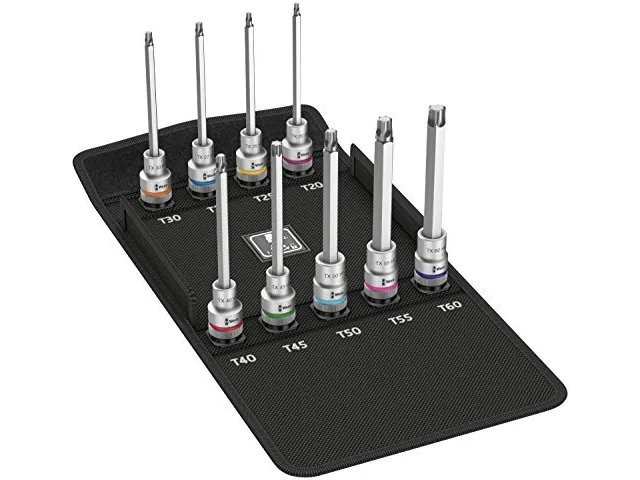Wera 8767 C HF 3, Vingemoment nøgle, T20, T25, T27, T30, T40, T45, T50, T55, T60, Metallic, Stål, CE, 1,27 cm