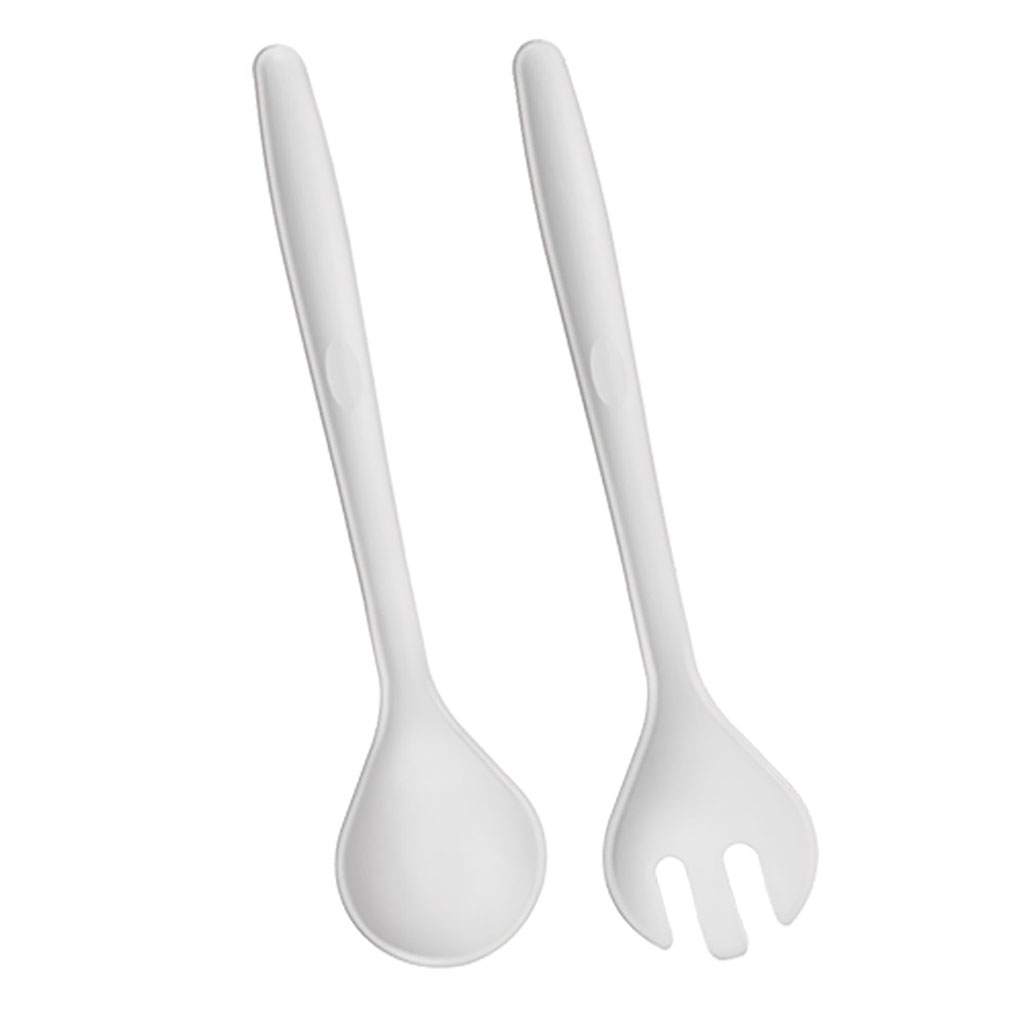 Couverts à salade plastique blanc