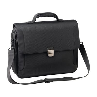 Oberthur Oklahoma - Cartable souple 3 soufflets - noir - 42 x 13 x 36 cm
