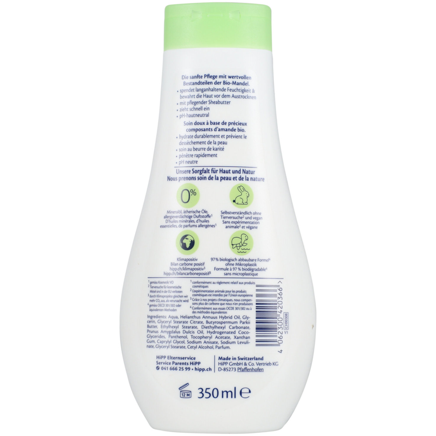 HiPP Babysanft Milk Lotion sensitiv, 350 mlHiPP Babysanft Milk Lotion, 350ml