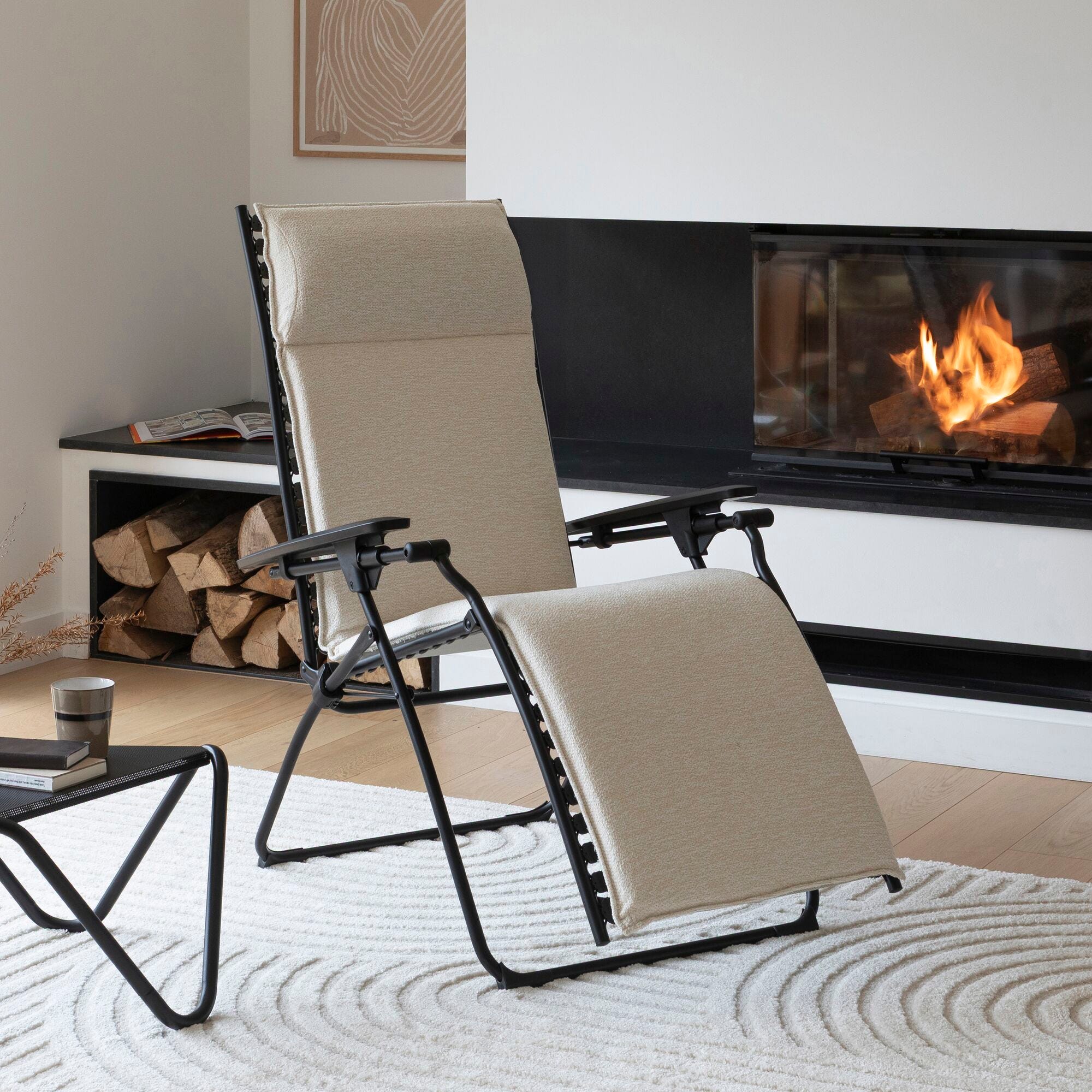 Gepolsterte Zero-Gravity-Relaxliege Bayanne Niksen Creme
