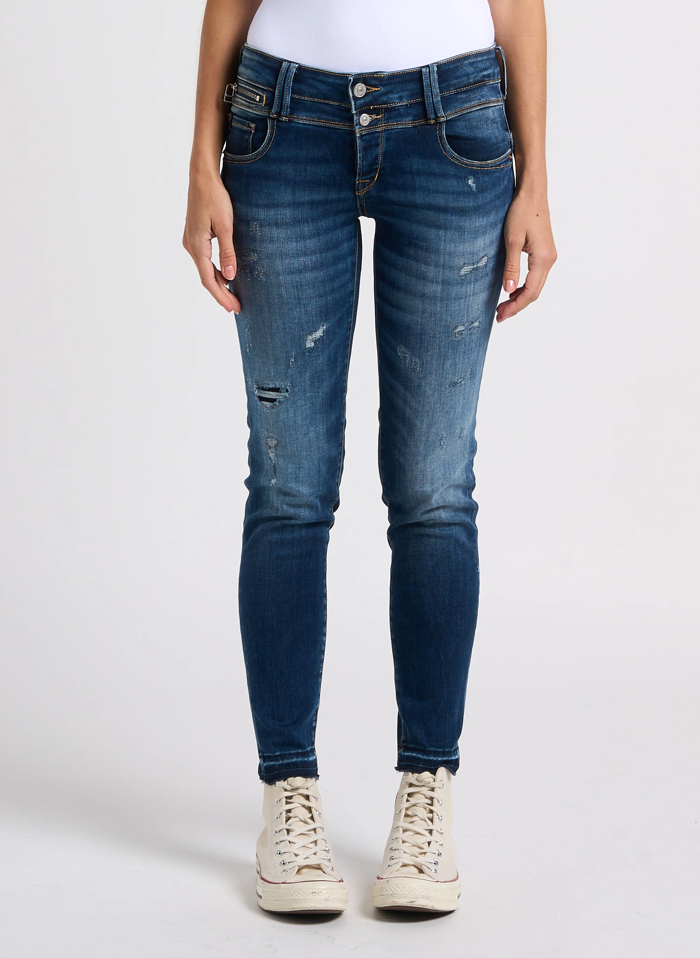Jean slim 7/8ème effet push up | Bleu