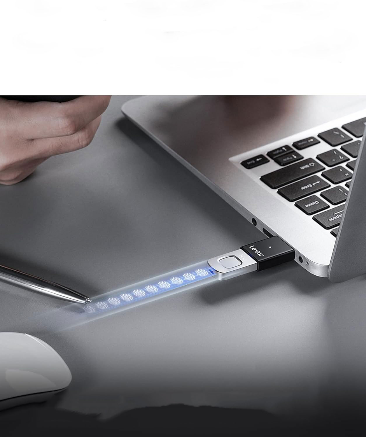 (256GB) JumpDrive Fingerprint F35 PRO USB 3.2 Speicher Stick Flash Drive 400 Mbit/s (LJDF35P256G-RNBNG) - Schwarz