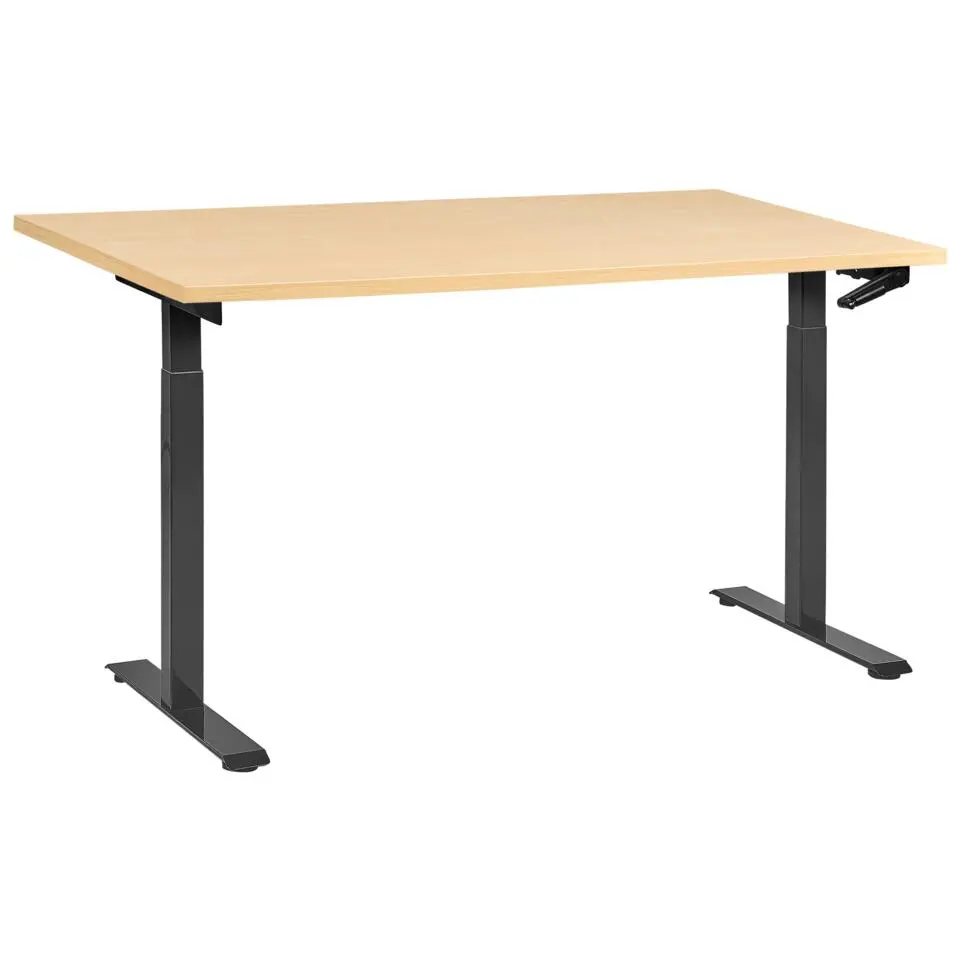 DESTINES - Sta-bureau - Zwart/Lichtbruin - 160 x 72 cm - Vezelplaat